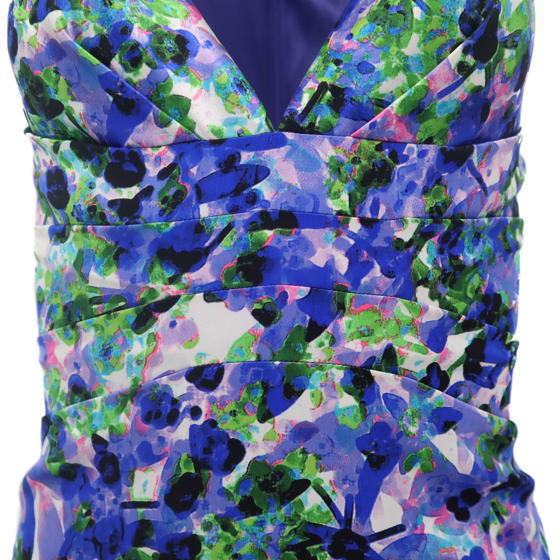 ÉPROUVÉE Roberto Cavalli Roberto Cavalli Floral V Neck Mini Dress 