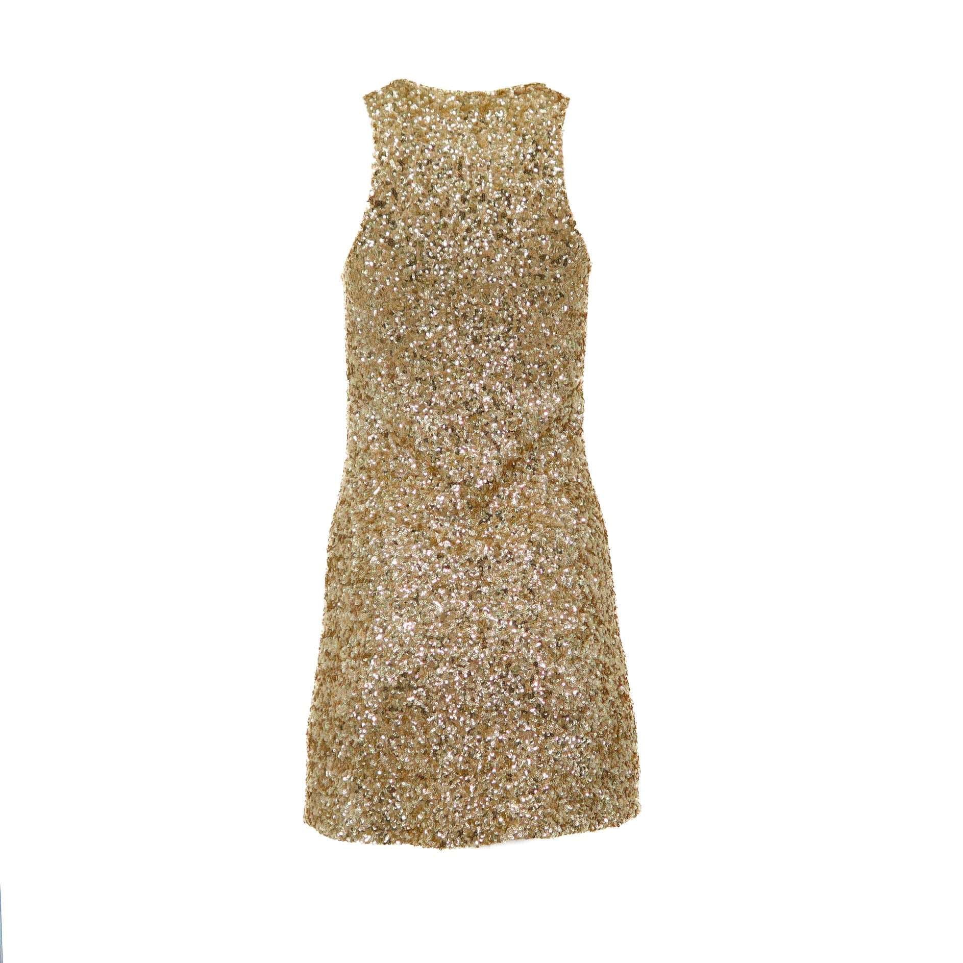 PROUVE Preowned Luxury Fashion - Alice + Olivia Gold Sequin Bodycon Mini Dress PROUVE Preowned Luxury Fashion - Alice + Olivia Gold Sequin Bodycon Mini Dress