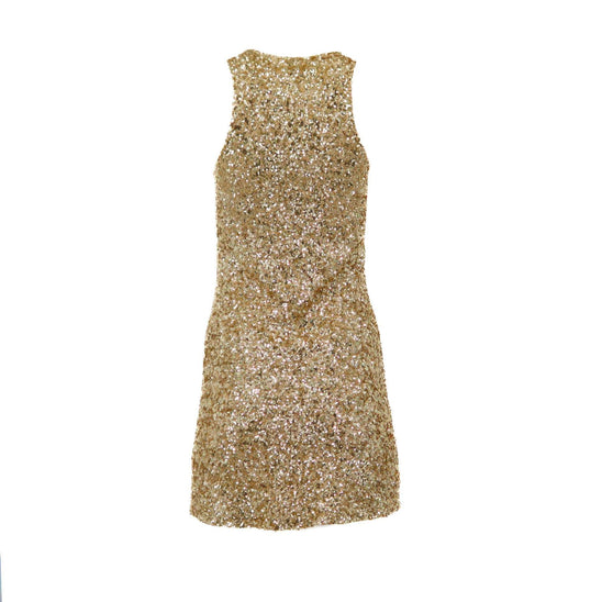 ÉPROUVÉE Alice + Olivia Gold Sequin Bodycon Mini Dress Dresses