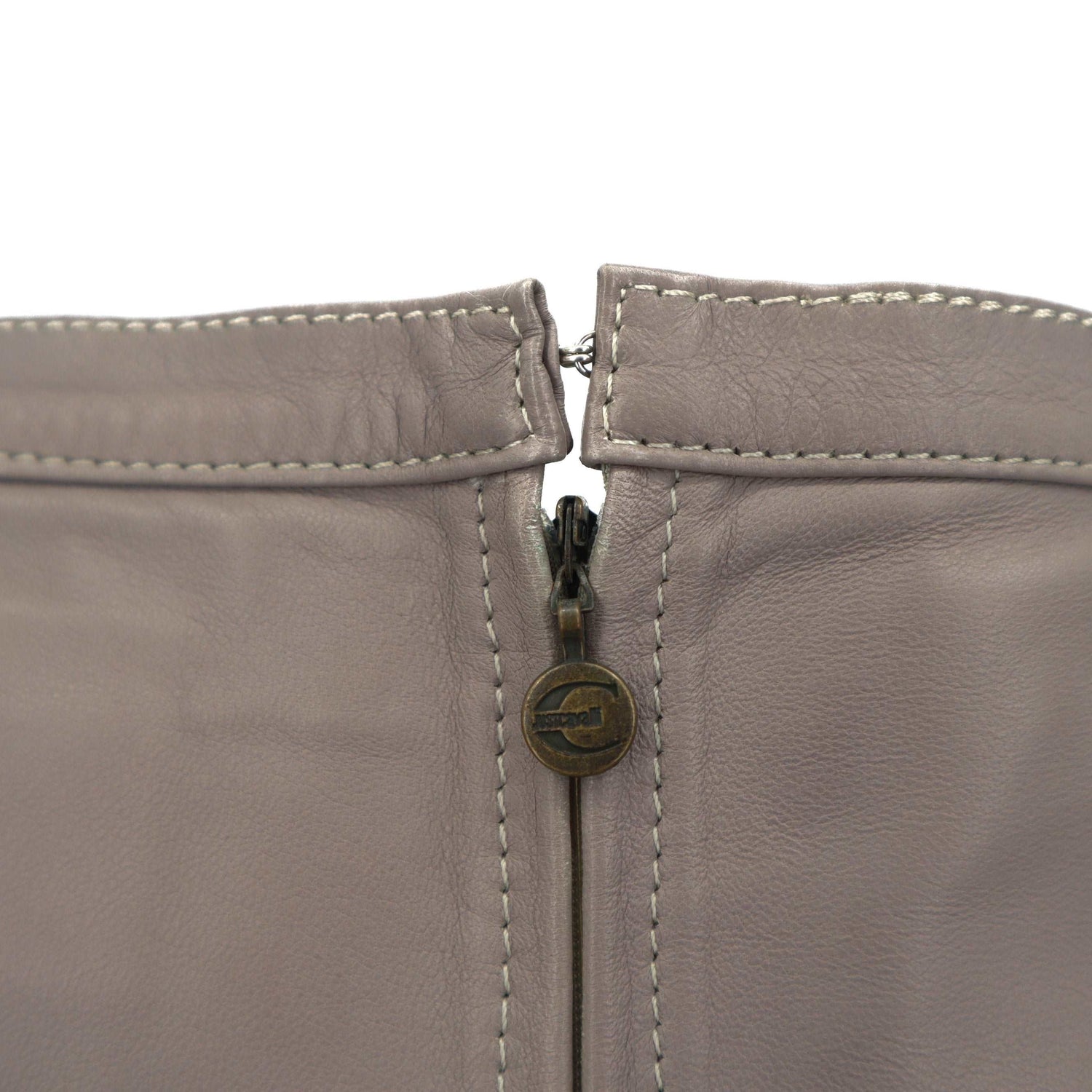 ÉPROUVÉE Roberto Cavalli Just Cavalli Leather Pleated Skirt 