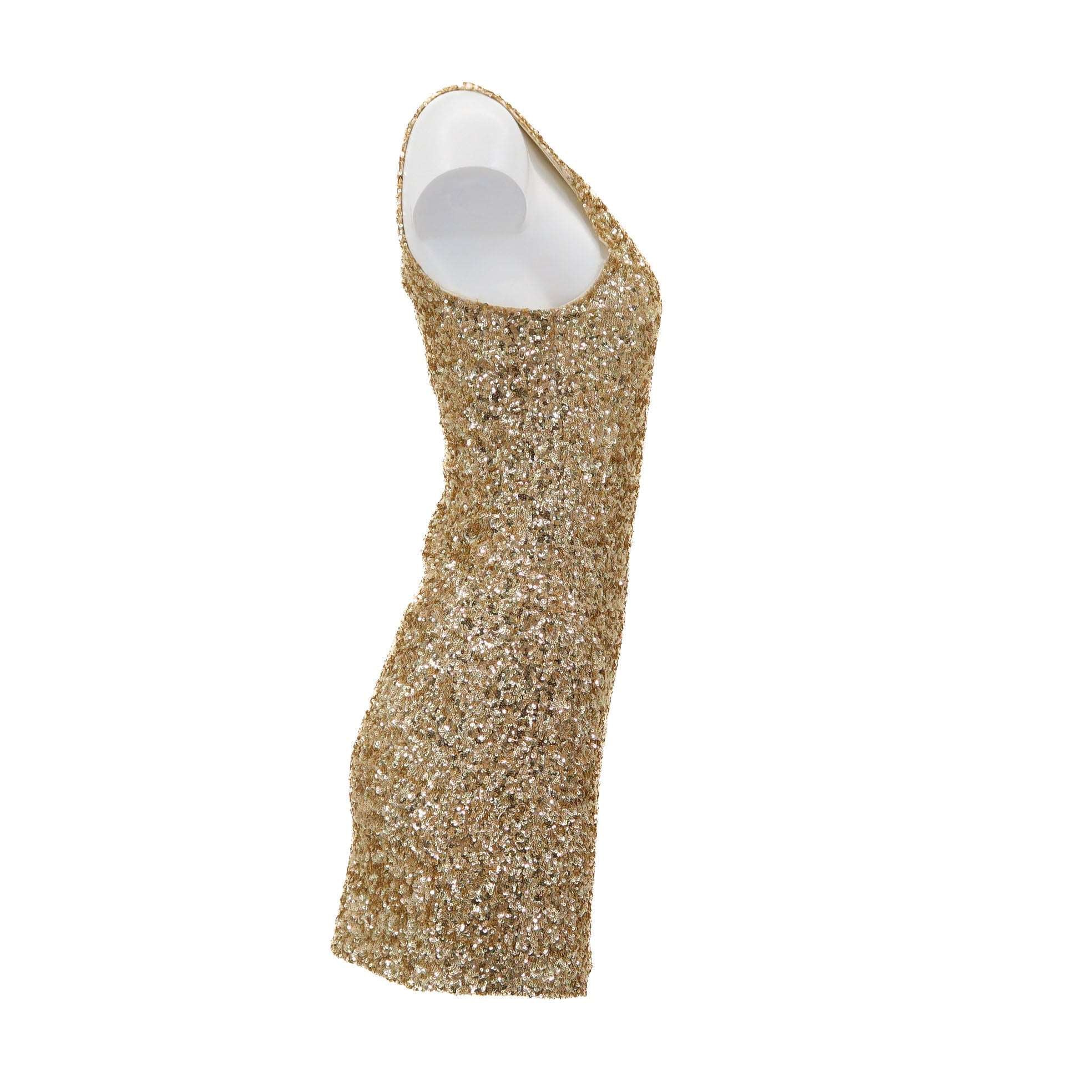 PROUVE Preowned Luxury Fashion - Alice + Olivia Gold Sequin Bodycon Mini Dress PROUVE Preowned Luxury Fashion - Alice + Olivia Gold Sequin Bodycon Mini Dress