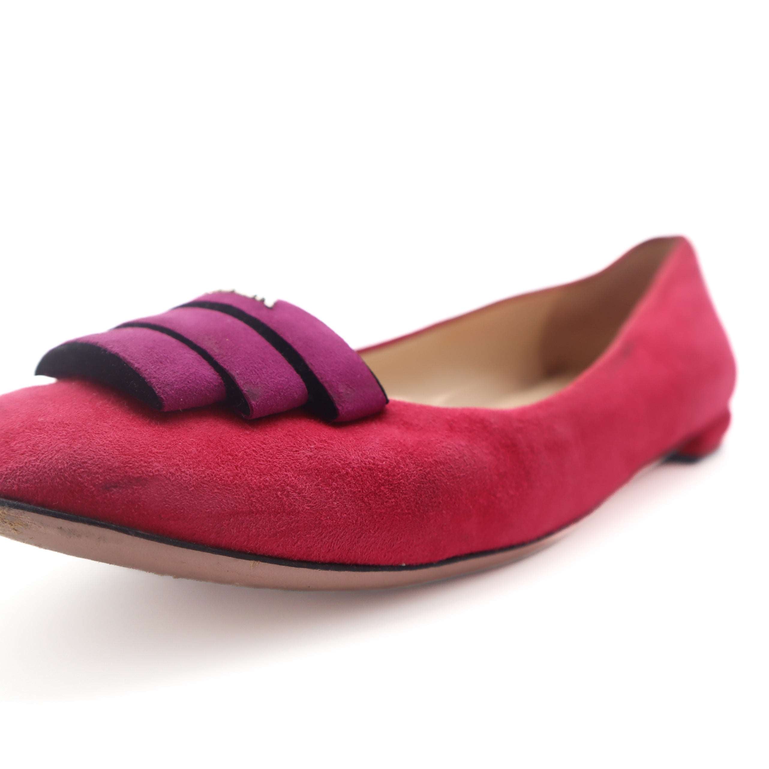 ÉPROUVÉE Prada Suede Color Block Ballet Flats 