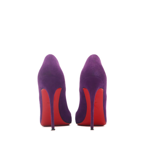 ÉPROUVÉE Christian Louboutin So Kate 120 Purple Suede Stiletto Pumps 