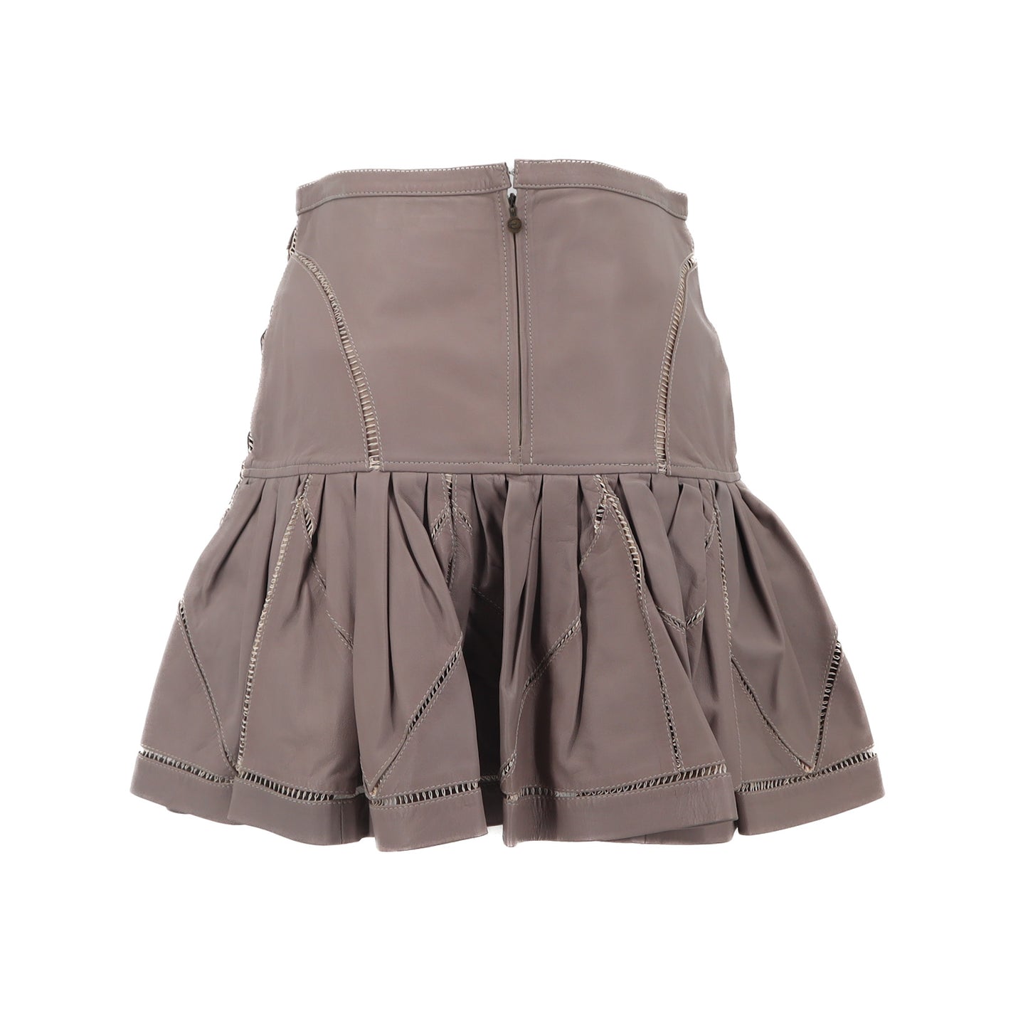 ÉPROUVÉE Roberto Cavalli Just Cavalli Leather Pleated Skirt 