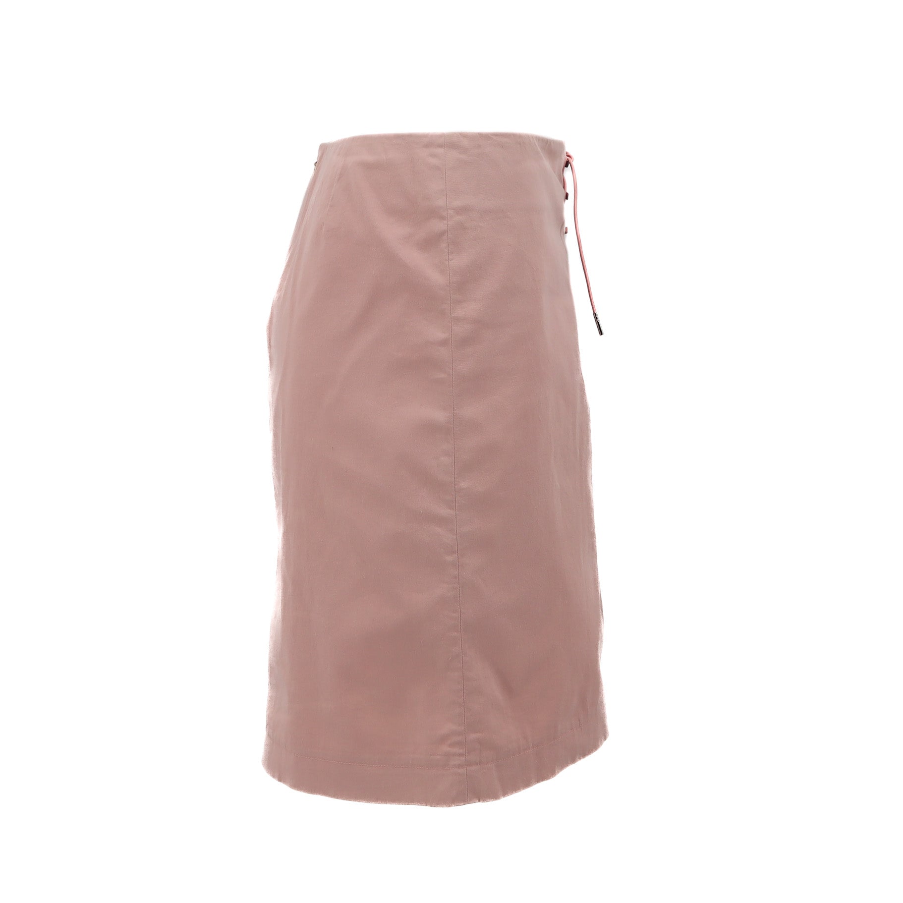 ÉPROUVÉE Gucci Baby Pink Lace Up Knee Length Skirt 