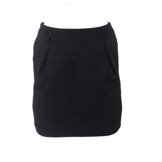 ÉPROUVÉE ÉPROUVÉE Black Wool Layered Pleated Mini Skirt 