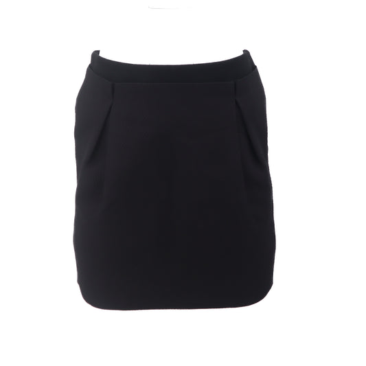 ÉPROUVÉE ÉPROUVÉE Black Wool Layered Pleated Mini Skirt
