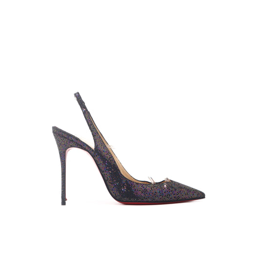 ÉPROUVÉE Christian Louboutin Cornielle Mirco-Sequin Multicolor Slingback Pumps 