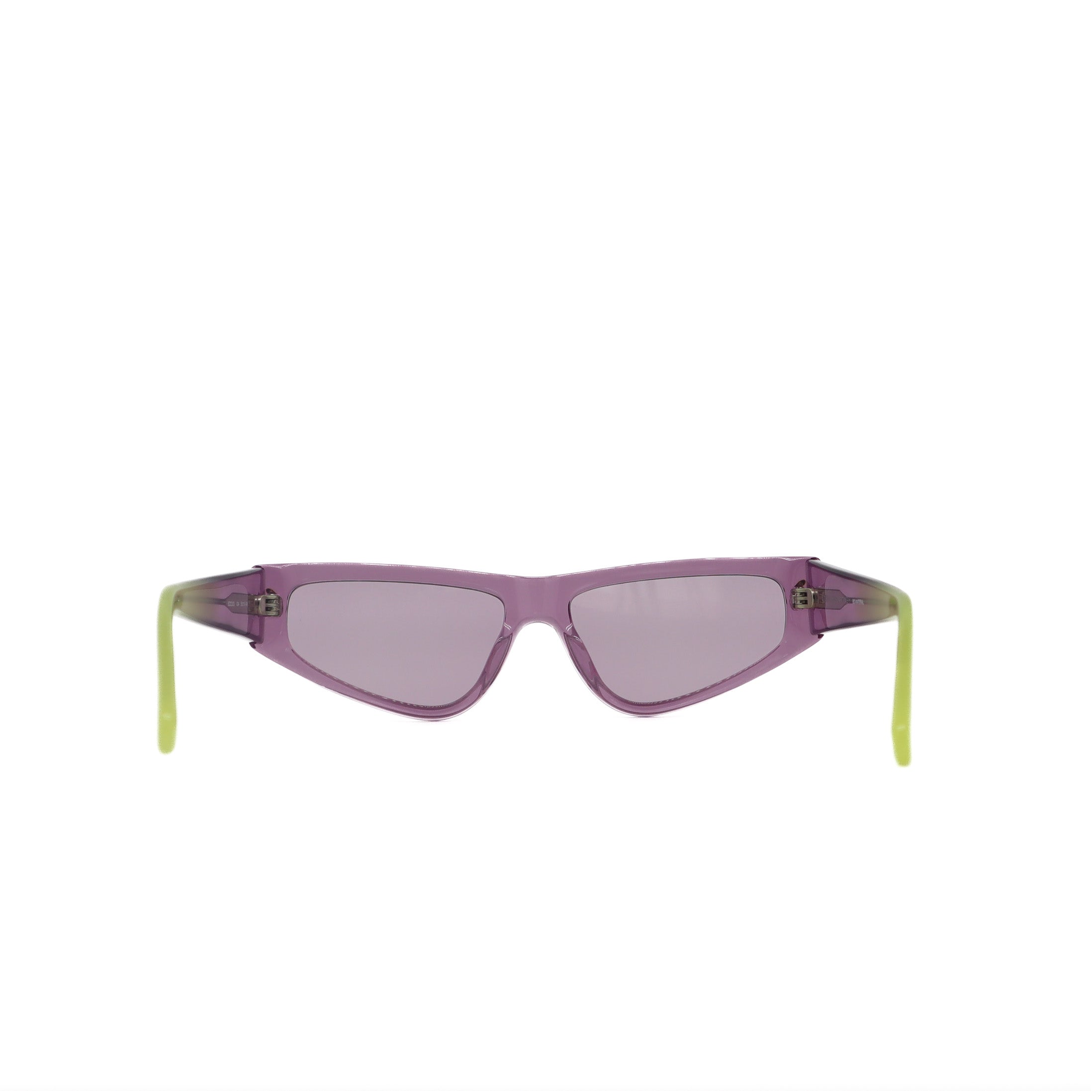 Violet Lime Ombré Geometric Sunglasses