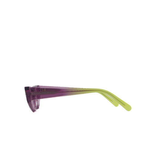 Violet Lime Ombré Geometric Sunglasses