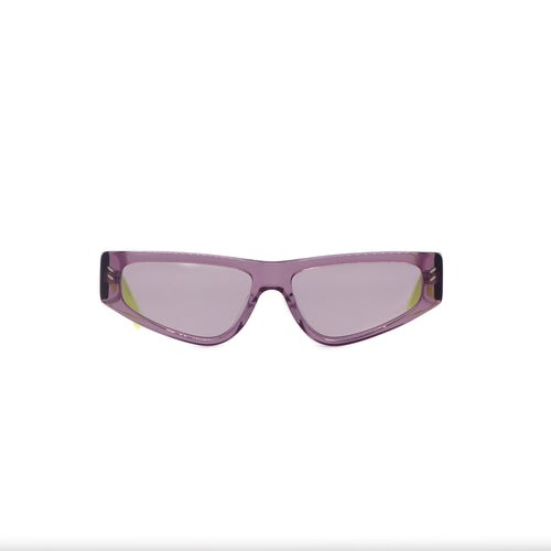 Violet Lime Ombré Geometric Sunglasses