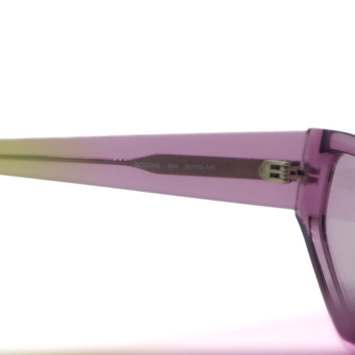 Violet Lime Ombré Geometric Sunglasses