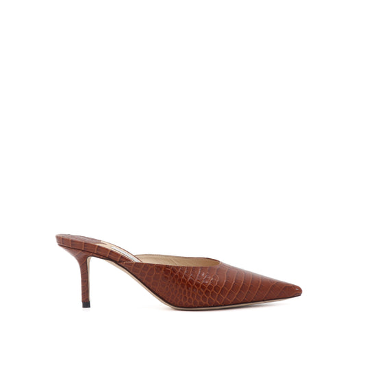 ÉPROUVÉE Jimmy Choo Jimmy Choo Embossed Leather Rav 65 Heeled Mules