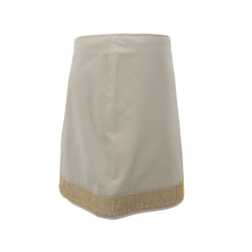 ÉPROUVÉE Burberry Khaki Studded Low Rise Mini Skirt 