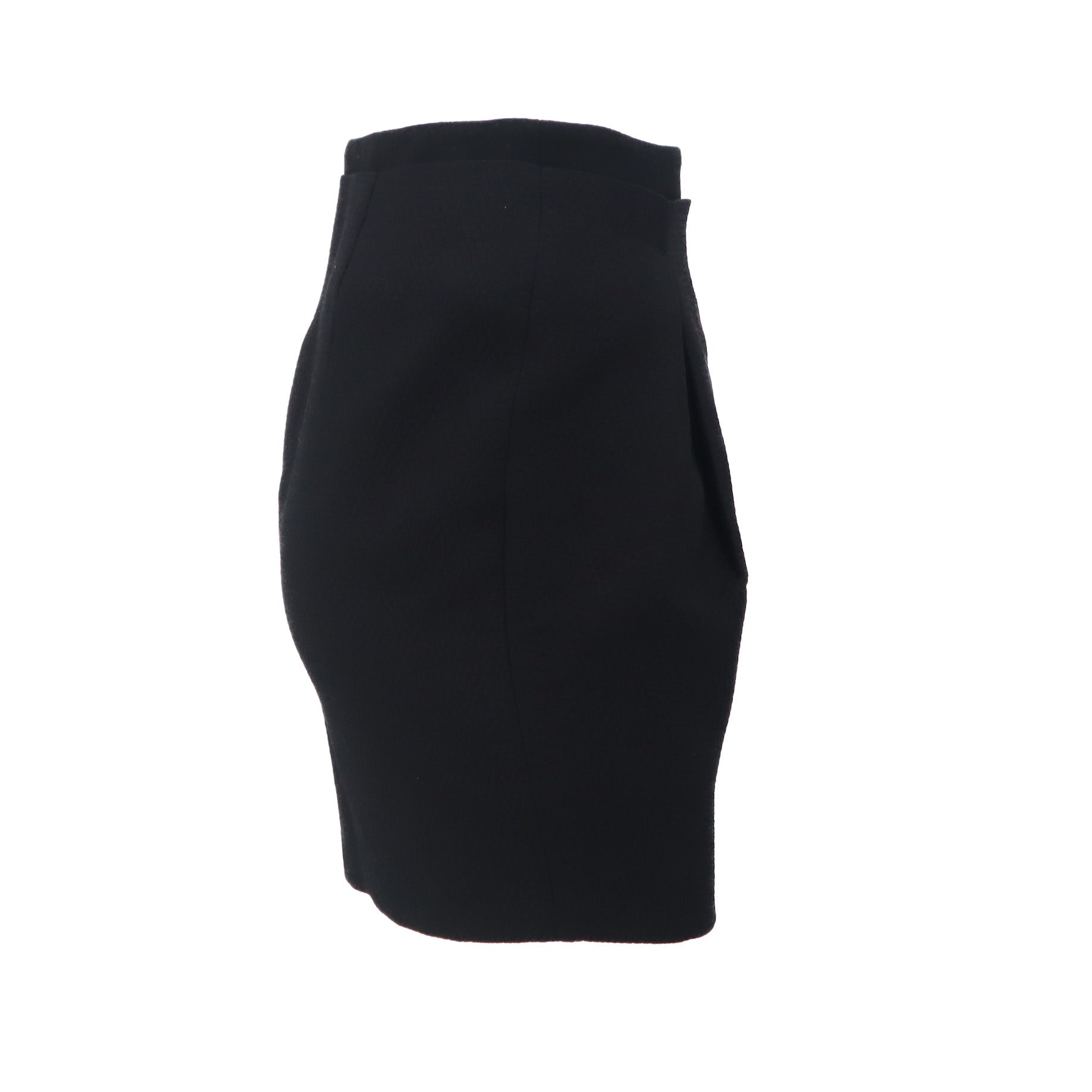 ÉPROUVÉE ÉPROUVÉE Black Wool Layered Pleated Mini Skirt 