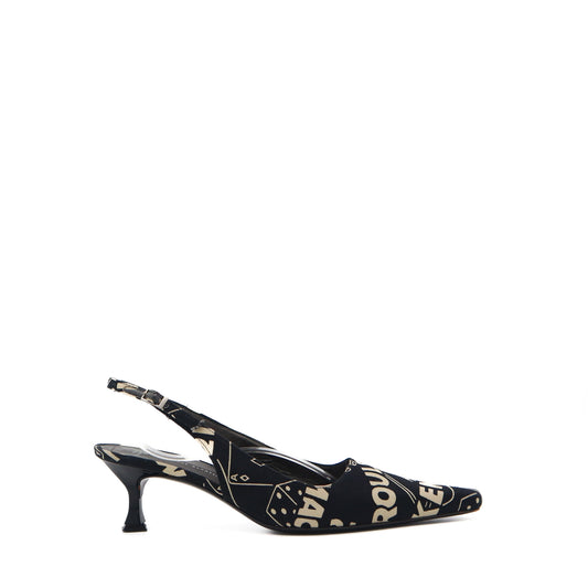 ÉPROUVÉE Giuseppe Zanotti Reno Roulette Cloth Slingback Pumps