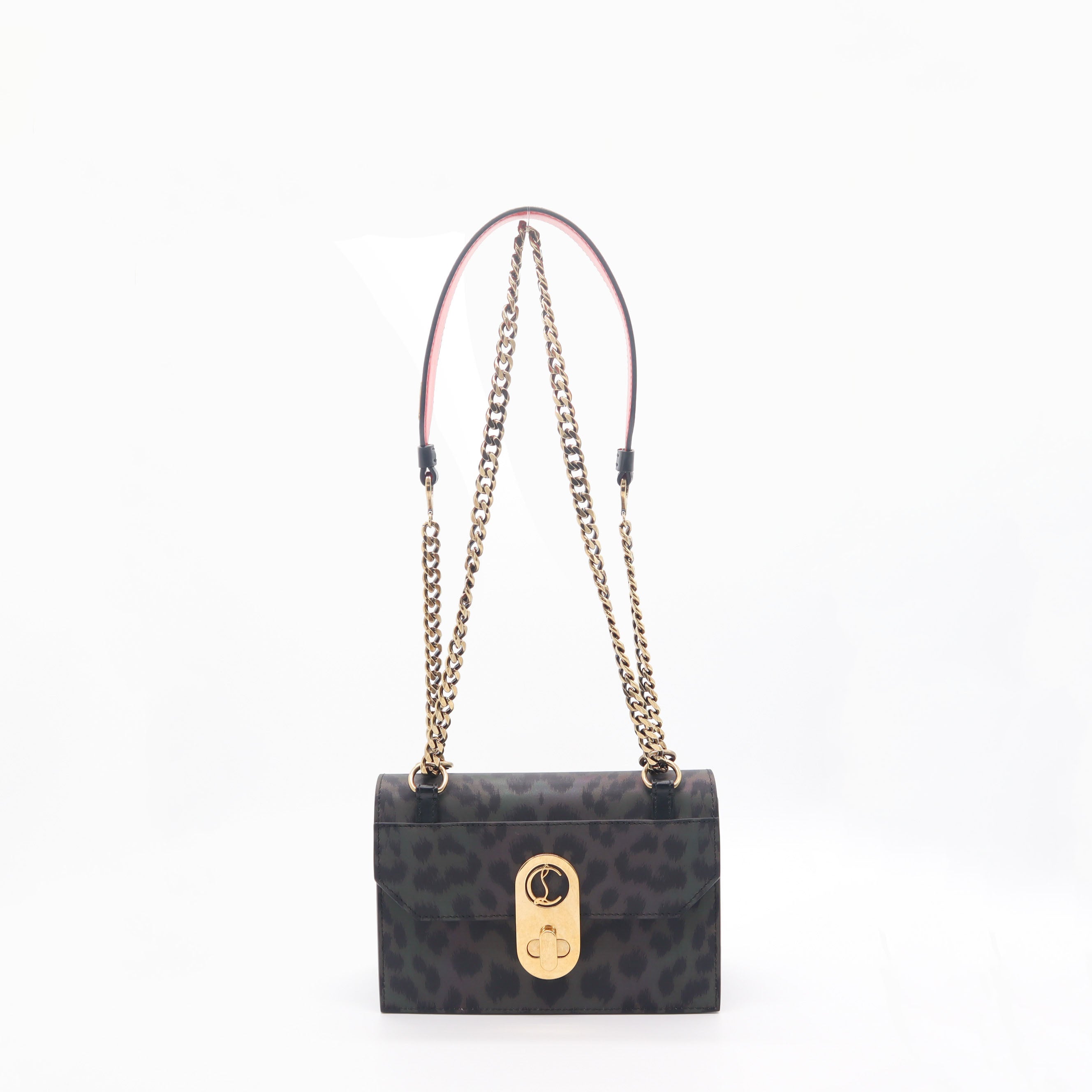 ÉPROUVÉE Christian Louboutin Elisa Nylon Reflex Leopard Flap Bag 