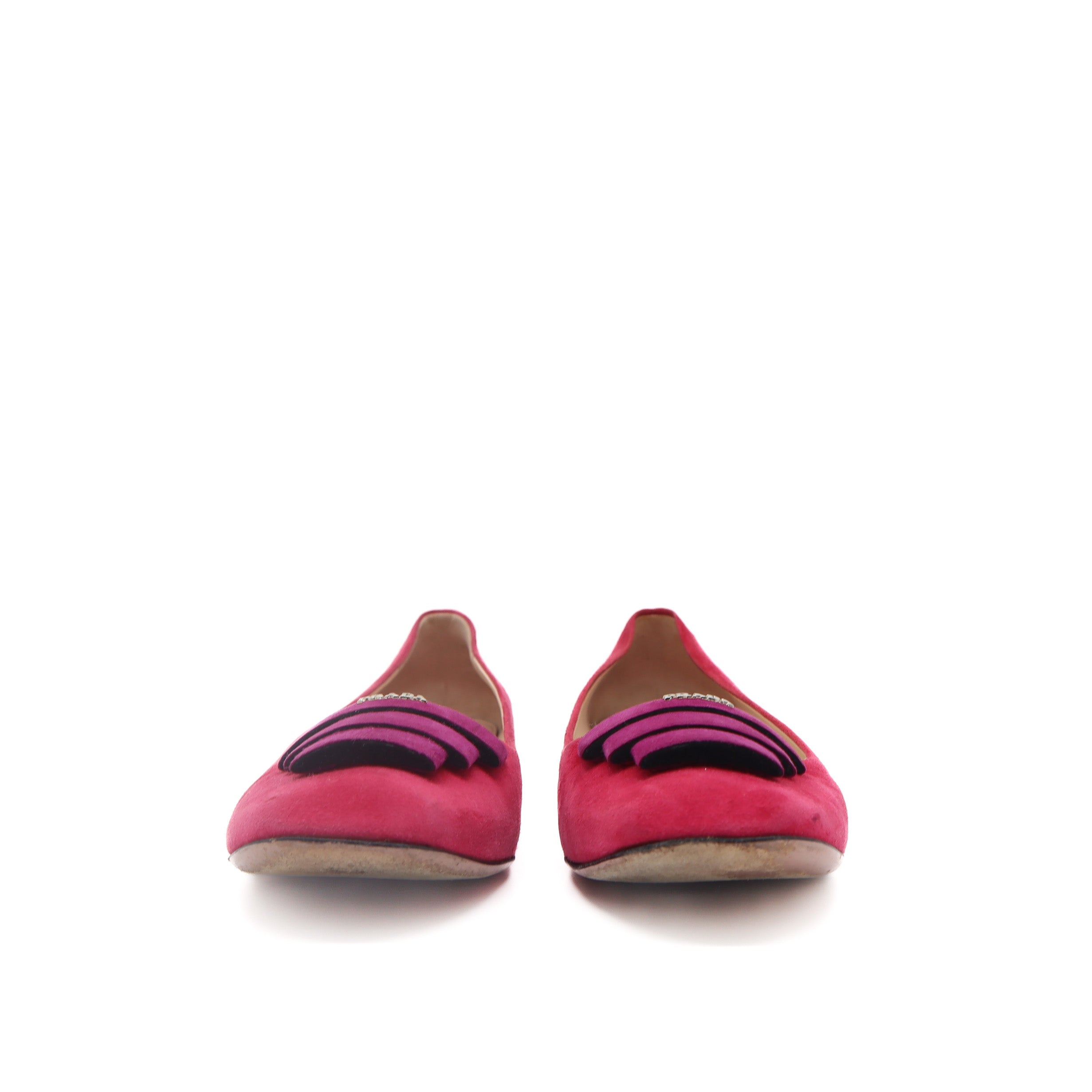 ÉPROUVÉE Prada Suede Color Block Ballet Flats 