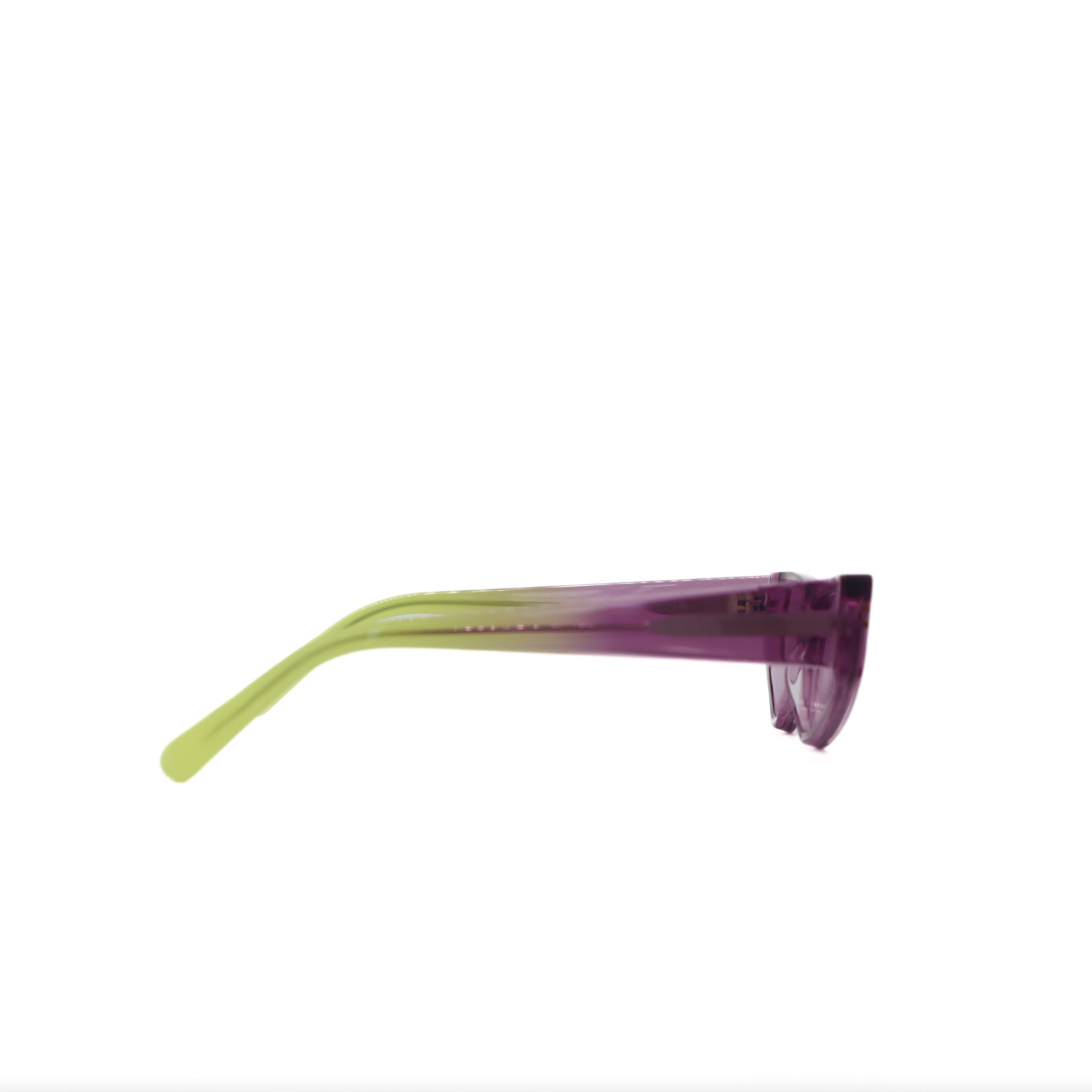 Violet Lime Ombré Geometric Sunglasses