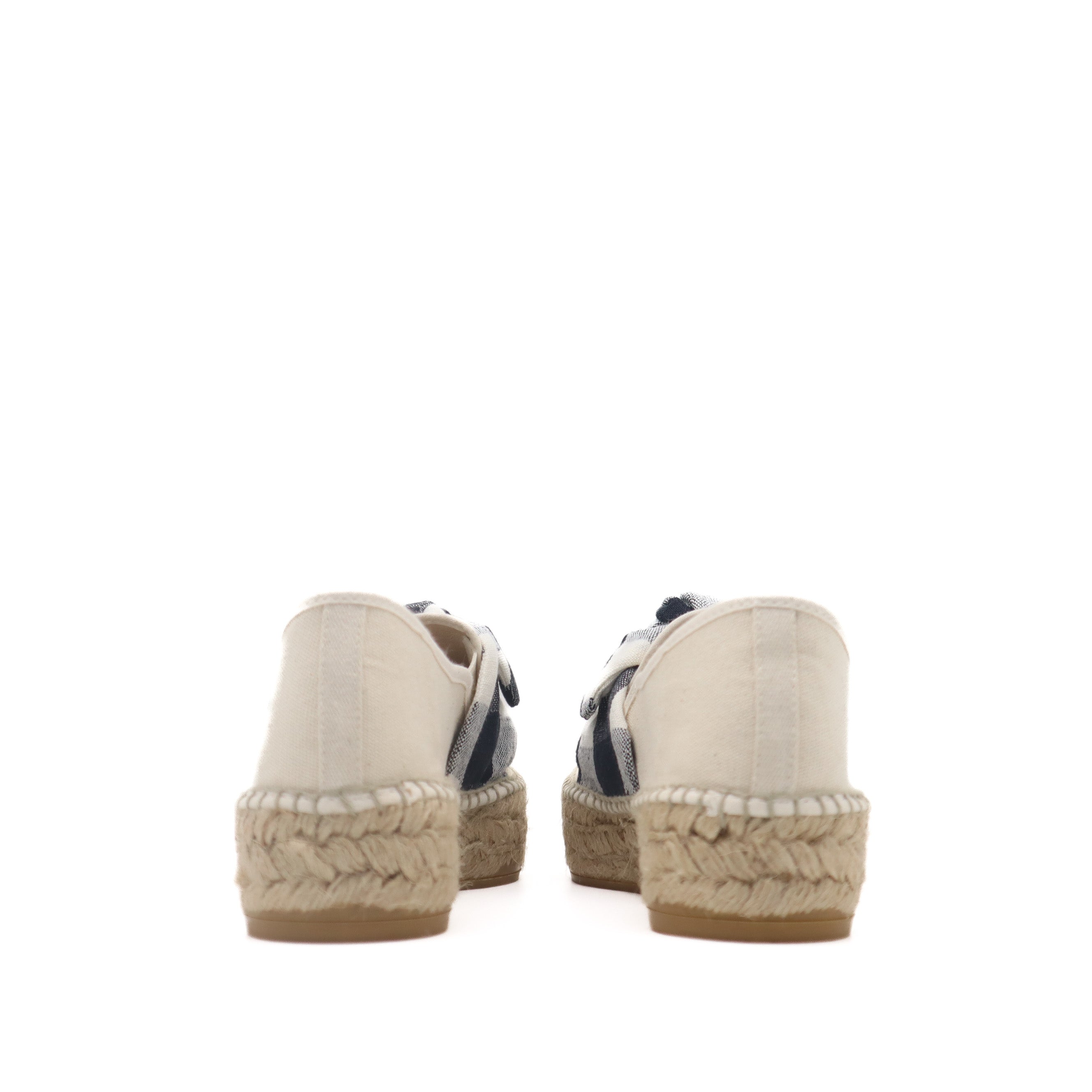 ÉPROUVÉE Loeffler Randall Rowan Plaid Bow Cancas Platform Espadrilles 