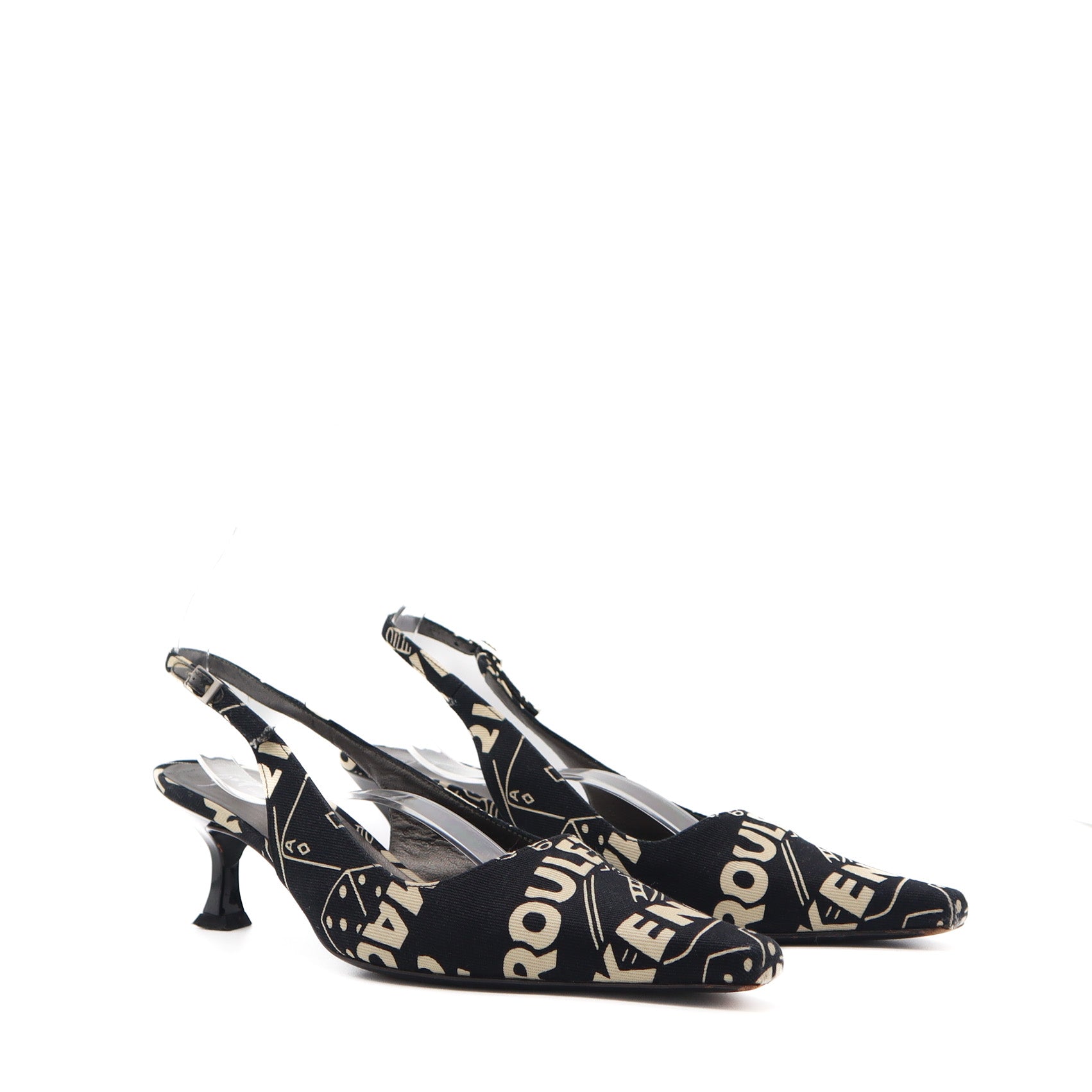 ÉPROUVÉE Giuseppe Zanotti Reno Roulette Cloth Slingback Pumps 